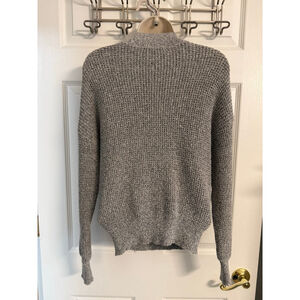 ASTR the Label Stephanie Surplice Neck Sweater Heather Gray XS